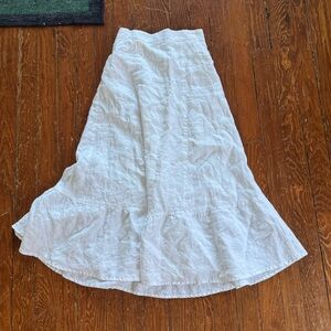 Reformation Linen Midi Skirt